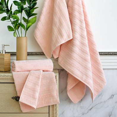 Полотенце для ванной Verossa Stripe, нежно-персиковое-