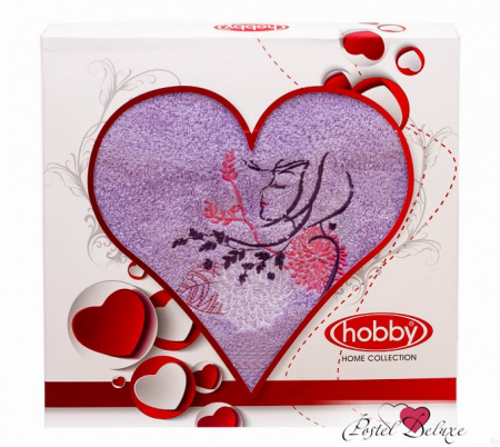 Набор полотенец Hobby 1 шт., 50-90 Love лиловый