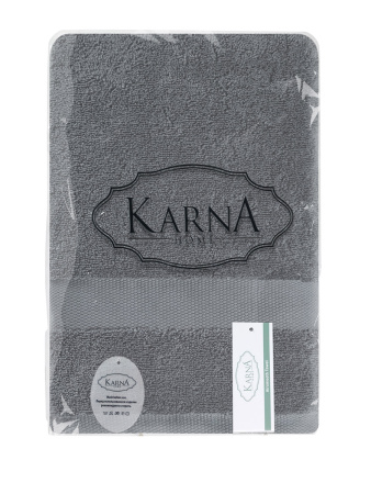 Махровое полотенце для ванной AREL Karna, серое-1